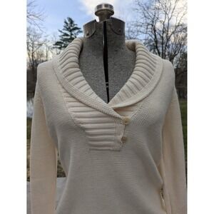 Lauren Ralph Lauren Cotton Classic Coastal Capsule Cream Sweater Sz Large